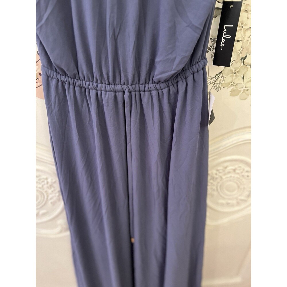 Lulus Essence of Style Navy Blue Maxi Dress Size S NWT - Picture 4 of 10
